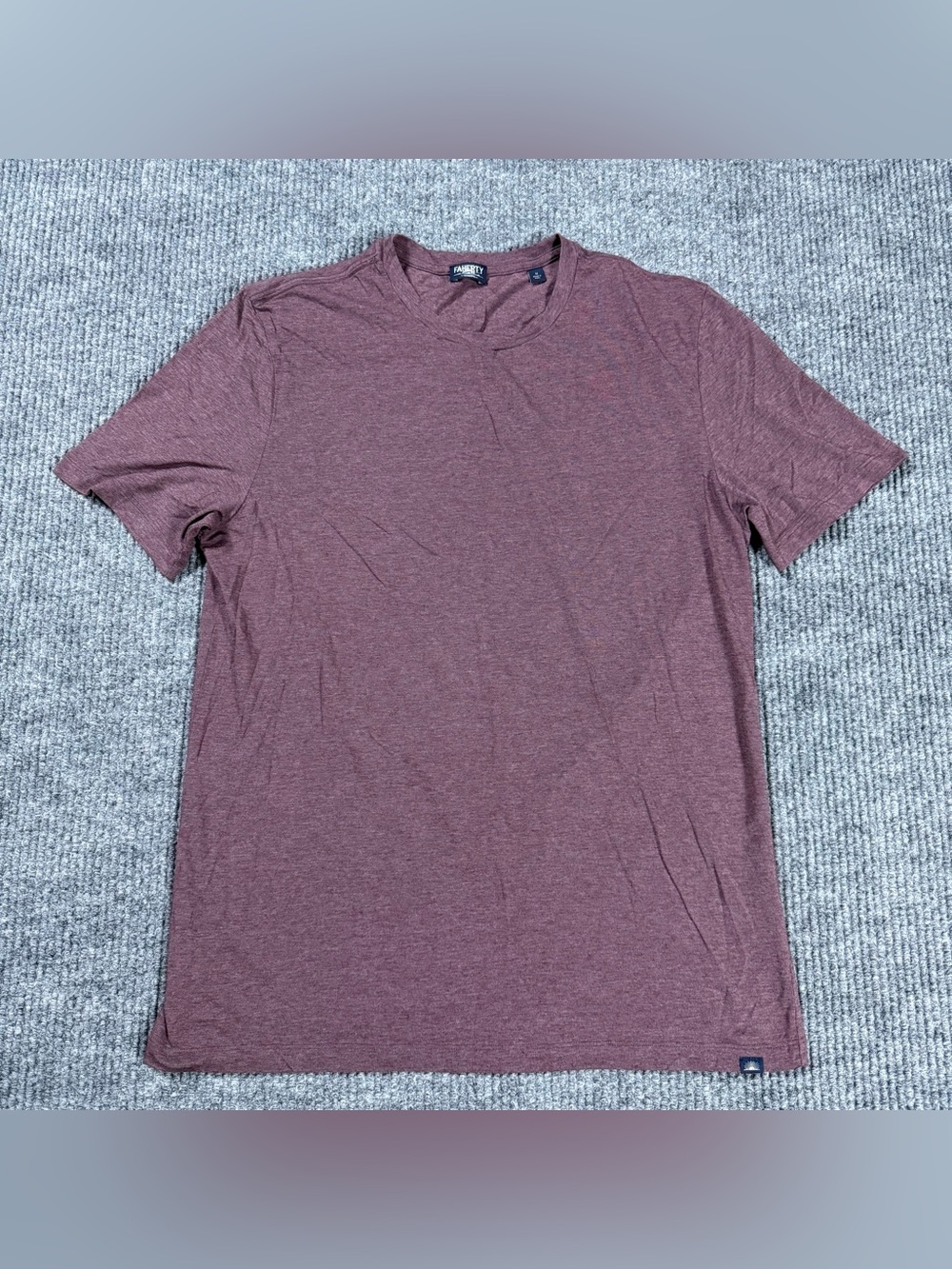 Faherty Reserve The Movement Tee Shirt Men's M Burgundy Red Pima Cotton Stretch